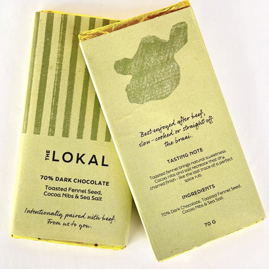 Dark Chocolate 70%: Sea Salt & Cocoa Nibs - 70g