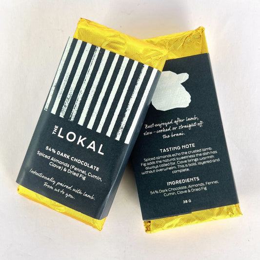 Dark Chocolate 54% - Spiced Almonds & Fig